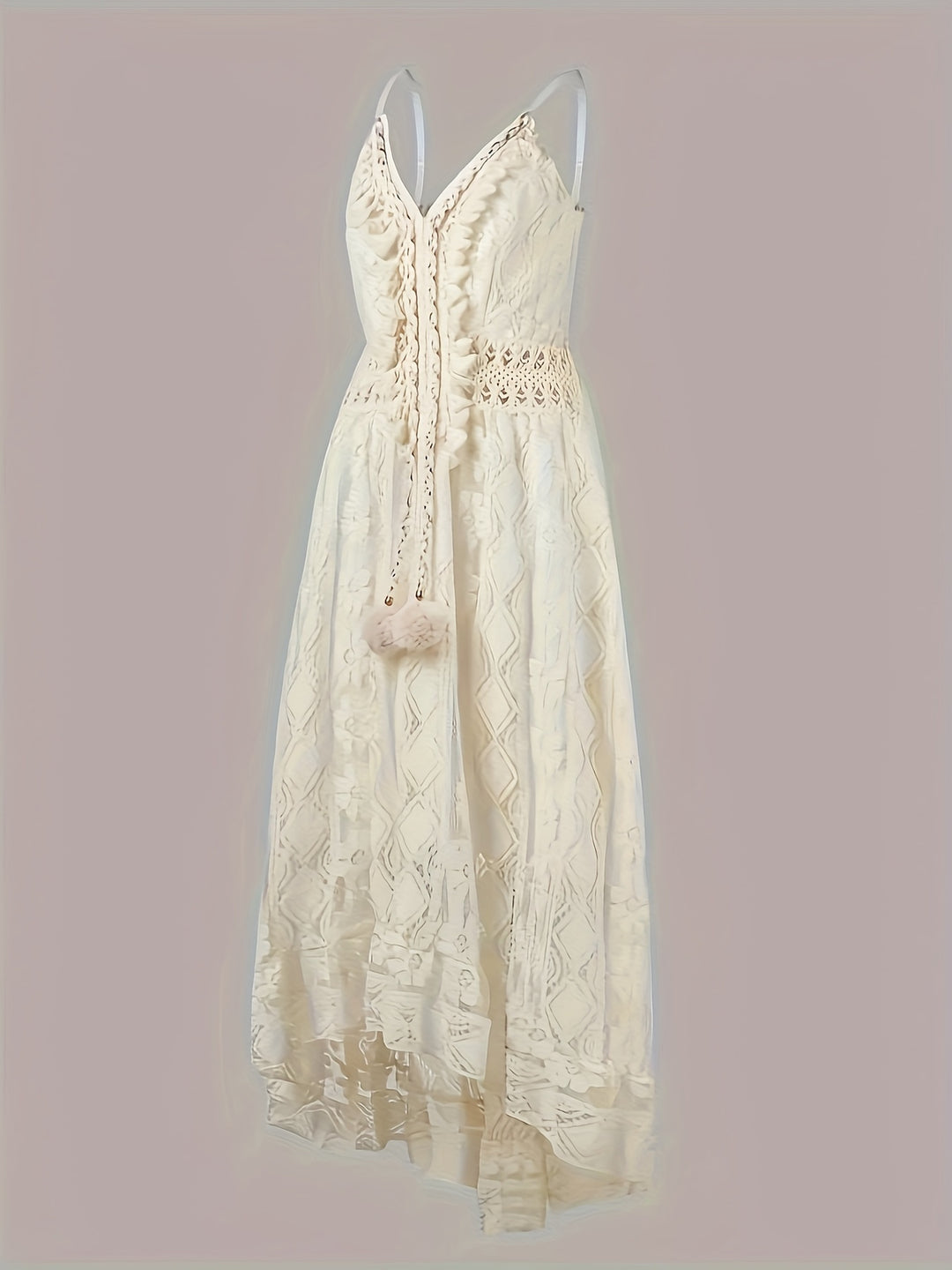 Tirante Calado | Vestido de tirantes con encaje en contraste