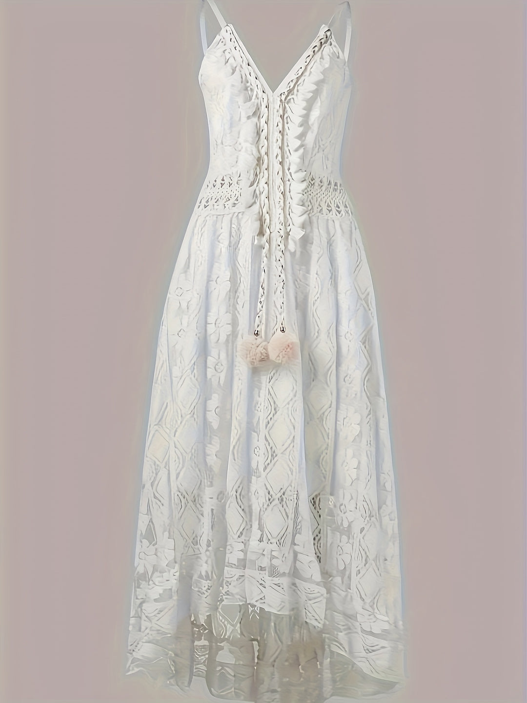 Tirante Calado | Vestido de tirantes con encaje en contraste